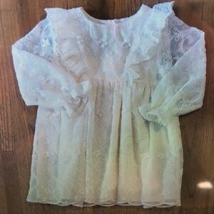 Elegant White Lace Kids Formal Dress